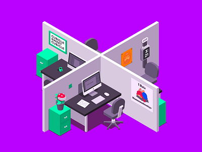 Design Office Cubes design illustration vector web