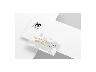 Secure Courier business card collateral courier horseback satchel