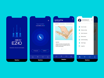 EZ-IO App Screens graphic design medical mobile app ui