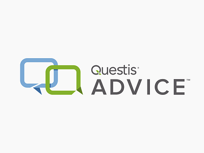 Financial Advice Logo advice blue bubble clean corporate financial flat green icon logo qa thought
