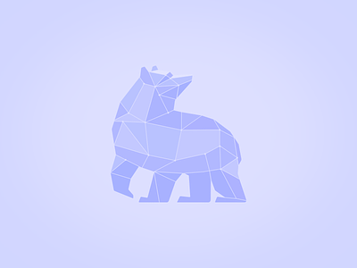 Polygon Grizzly Bear blue purple clean clean energy corporate icon illustration polygon