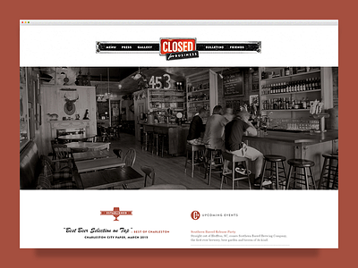 Local Bar's Website beer closed for business design ui ux wordpress