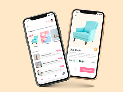 Furniture e-commerce App app design ecomerce figma furniture mobile shop store ui ux