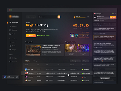 Crypto Casino Concept betting blockchain casino crypto cryptocurrency design figma finance fintech game gaming marketplace metaverse nft nft game ui ux web design