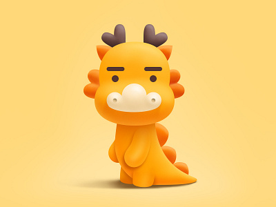 Chinese dragon - Hua Zai 3d animal c4d cartoon chinese dragon cute illustration loong mascot