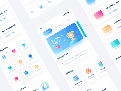 Finance App Design Project app bank banner blue card chart clean colorful dashboard data finance graphics icon interface llustration pay ui ux