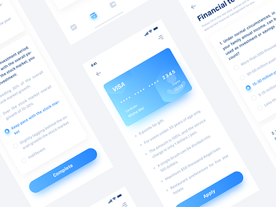 Finance App Design Project app bank banner blue card chart clean colorful dashboard data finance graphics icon interface llustration pay ui ux