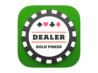Bold Poker iOS7 App Icon app app icon bold poker chip icon illustration ios ios 7