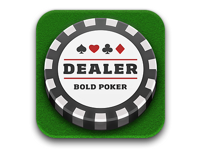 Bold Poker App Icon app app icon illustration ios poker poker chip