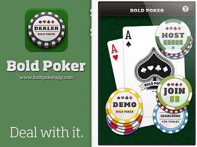 Bold Poker Intro Screen app app icon illustration ios poker poker chip