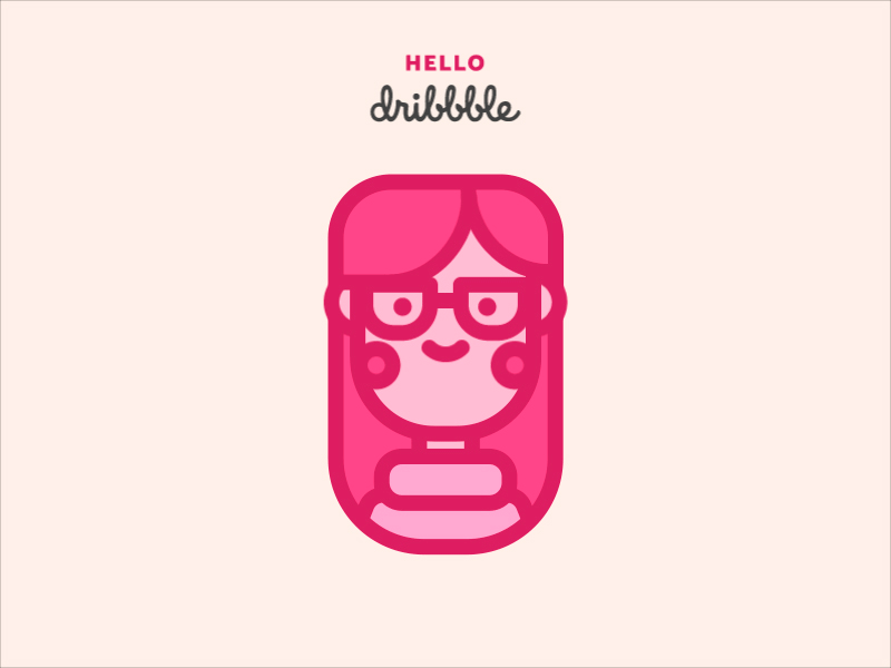 Hello Dribbble! hello dribbble animation illustration avatar motion graphics