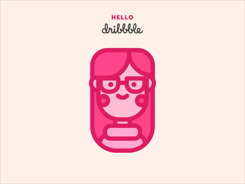 Hello Dribbble! animation avatar hello dribbble illustration motion graphics