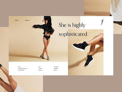 Landing Page SS19 ecommerce fashion homepage landing page photoshoot shop store ui design web design website