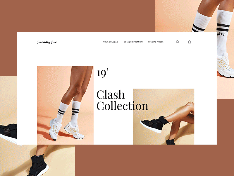 Landing Page Live Code animation concept ecommerce fashion landing page live code motion graphics shoes shop store ui design web design website