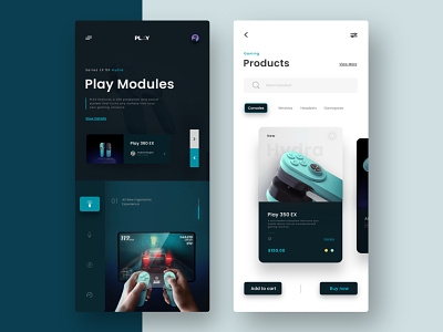 Play : Mobile UI app app design card clean ui fluent gaming inspiration inspiraton ios leading light minimal minimalism minimalist mobile ui mobile ux play product uiux