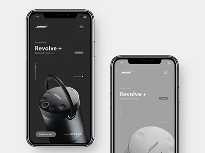 Re-design App interfere Concept for Bose animation app cleanui design exploration fluent grid hover illustration interaction interface logo material materialon trend user ux vector webdesigner white