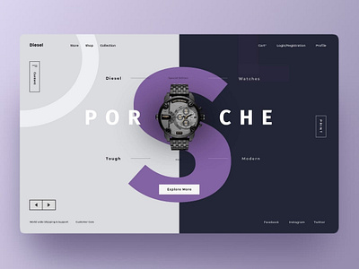 Diesel : Redesign Landing page web concept