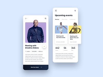Events & charity app concept - events app design application colorful design ui ux