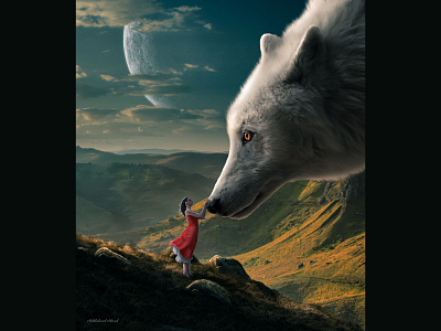 the wolf in the mountains graphic design photo manipulation photoshop photoshop composition photoshop manipulation