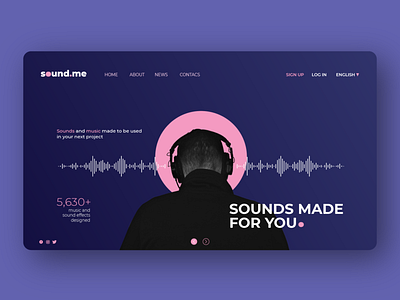 sound.me ui design logo music sound ui ui ux ui ux design webdeisgn