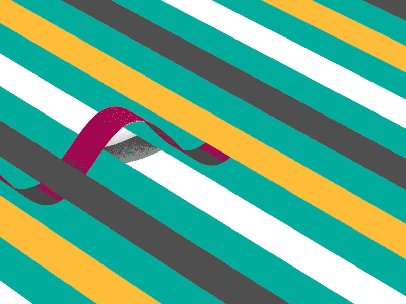 Dodging Stripes 3d animation flat stripes