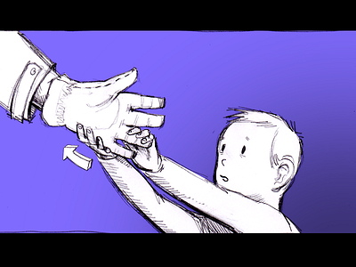 Don't forget your gloves, Dad! drawing pencil storyboard
