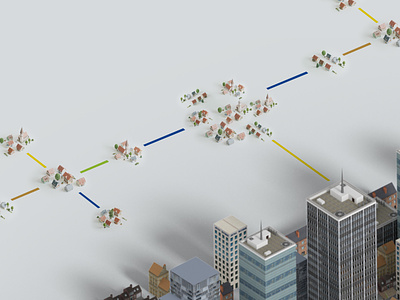 Cities vs Villages 3d animation scalemodel