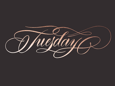 Tuesday calligraphy procreate