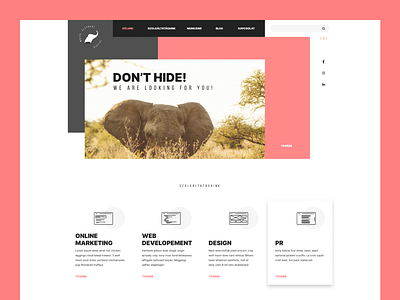 White Elephant Digital home desktop design ui webdesign