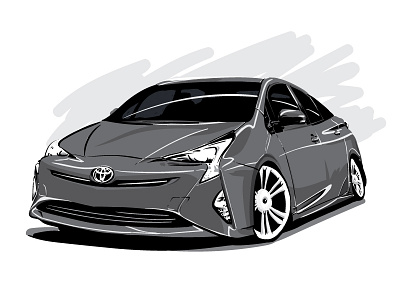 Prius Quick Sketch illustrator prius toyota warm up