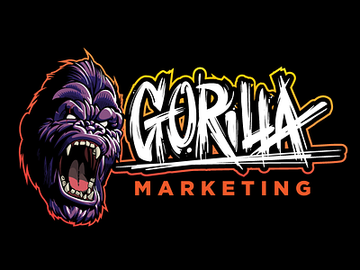 Gorilla Marketing Dribble gorilla illustration marketing vector