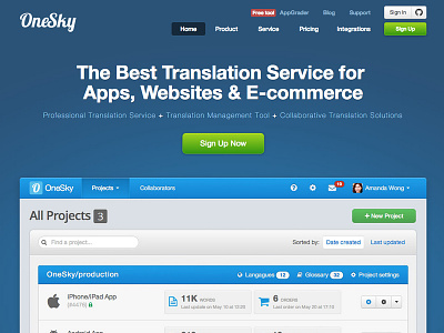 OneSky - New Landing Page