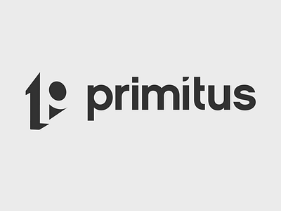 Logo of Primitus black hidden message logo negative space white space