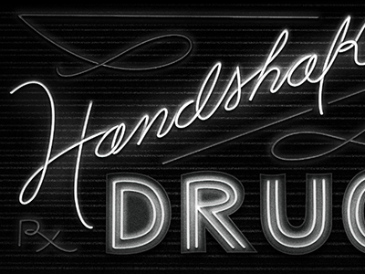 Handshake Drugs type typography