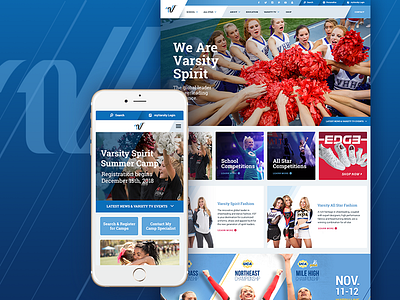 Varsity Full Site mobile ui web site