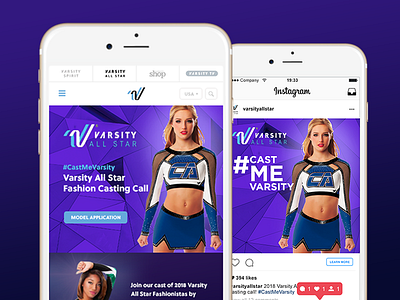 Varsity Full Site mobile ui web site