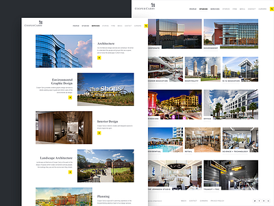 Cooper Carry Architects Services Pages ui web site