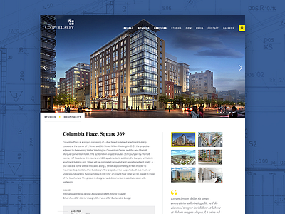 Cooper Carry Architecture Portfolio Website ui web site