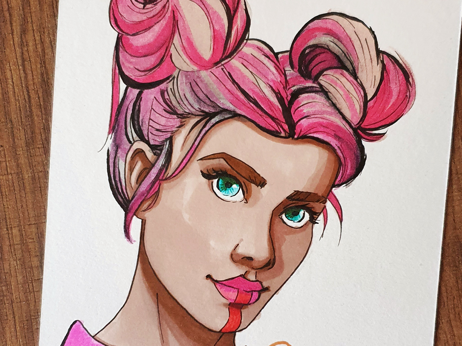 Pink hair girl by Katarzyna Kosobucka on Dribbble