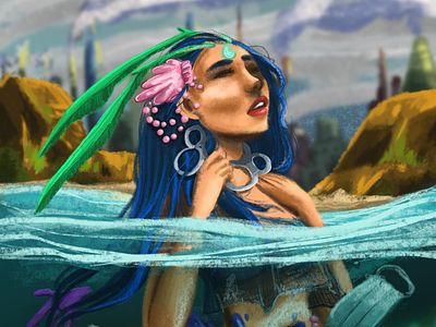 Mermaid in plastic art digital digital painting digitalart draw drawing illustration mermaid mermay painting procreate