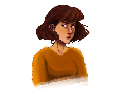 Brown hair girl art digital digital art digital painting digitalart draw drawing illustration painting portrait procreate