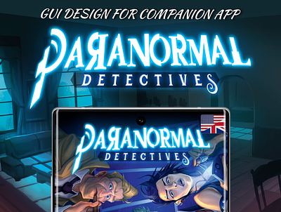 Paranormal Detectives companion app UI design adobe xd board game companion app design detective gui paranormal detective tabletop game ui ui design user interface