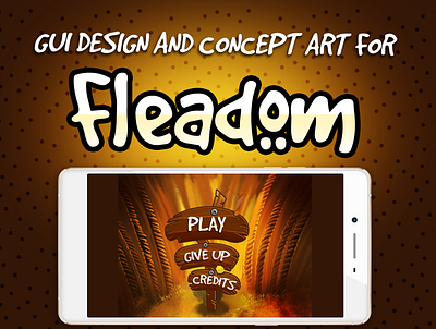 UI design and concept art for Fleadom game character design concept art game game art gui illustration mobile game ui design user interface