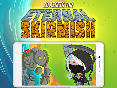 UI and 2d assets for Eternal Skirmish mobile game