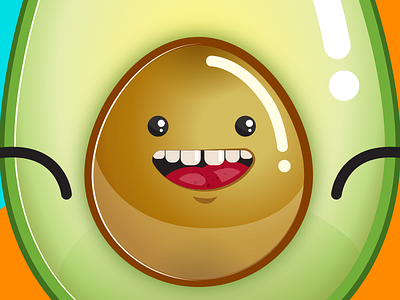 Smiling Avocado avocado design food fruit illustration vector