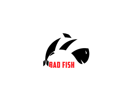 Bad Fish artwork black black logo design fish logo fun gaming illustration logo minimal logo modern art modern logo rocket logo serious simple design t shirt