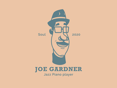 Joe Gardner characterdesign design fanart graphicdesign illustration isotype logo logodesign logotype minimal pixar pixarsoul vector