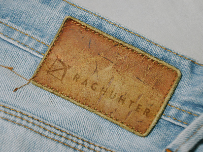 Raghunter Jeans Leather Patch Mockup