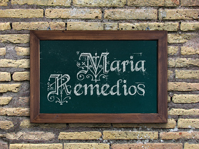 Maria Remedios Chalkboard Mockup branding design illustration mockup