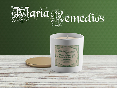 Maria Remedios Candle Mockup branding illustration logo mockup